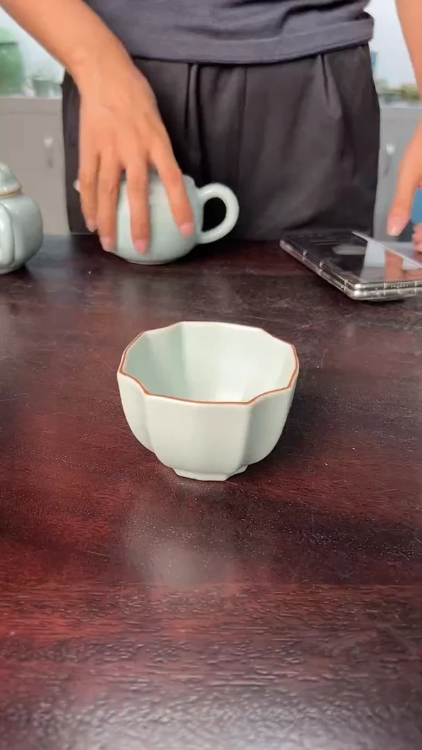 龙泉云间青瓷小米茶器