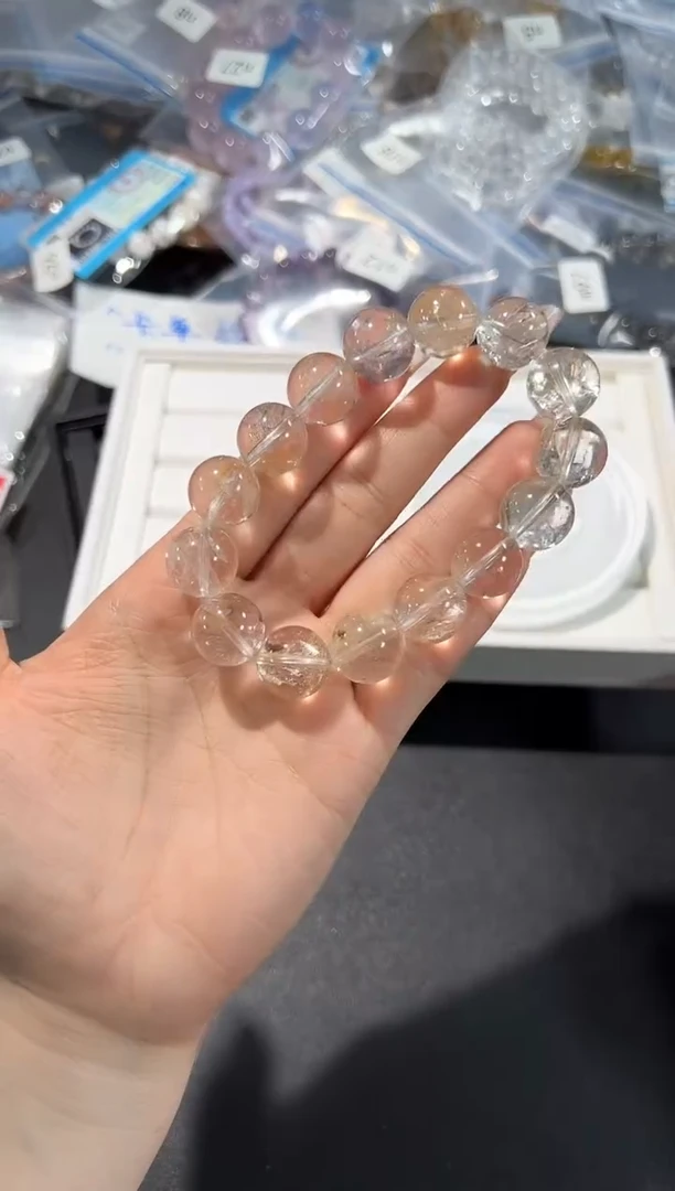 未镶嵌手串水晶32n多样性发其一【1条】默认微瑕14mm