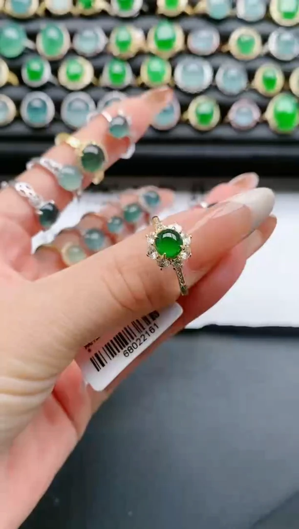 【闪购商品】翡翠戒指银S925镶嵌1111111111