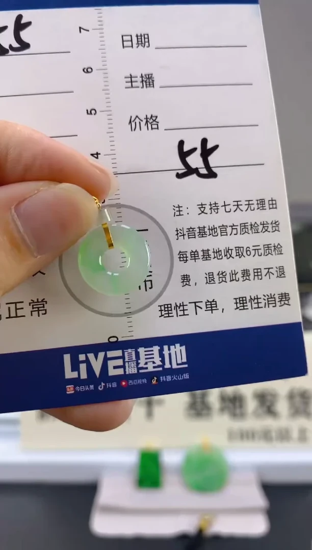 【闪购商品】翡翠颈饰18K金镶嵌天然A货翡翠