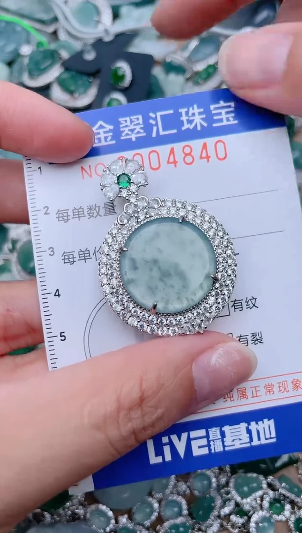 翡翠未镶嵌颈饰4840..........1