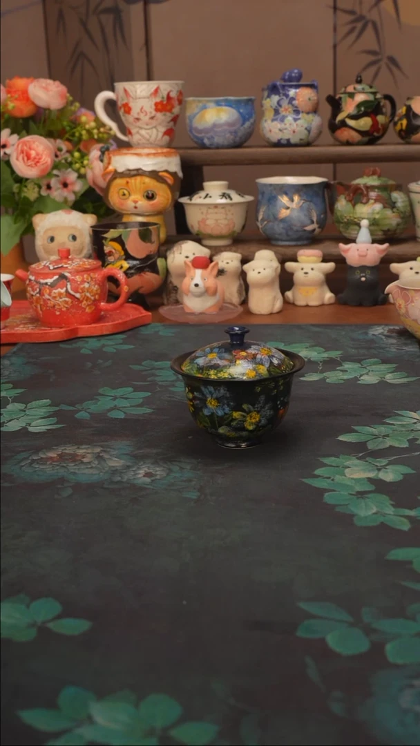 贰俩  莫奈的花园盖碗