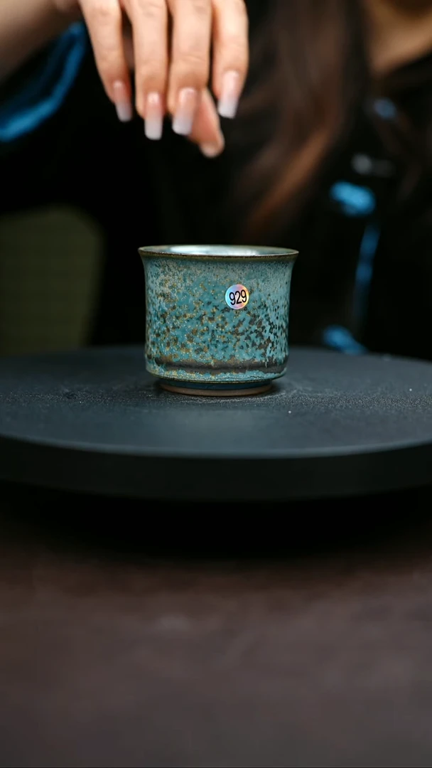 929#原矿钧瓷炉钧釉直口杯