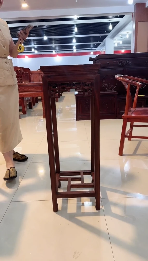 国标红木刺猬紫檀花架85高单个