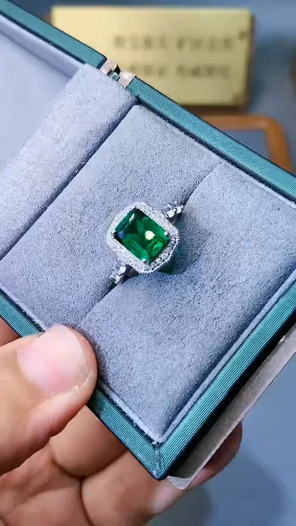 【闪购商品】透辉石戒指银S925镶嵌156