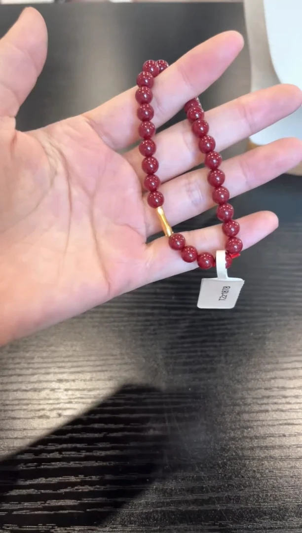 查罗石未镶嵌手链T2Z1878 高含量朱砂手链 6m左右