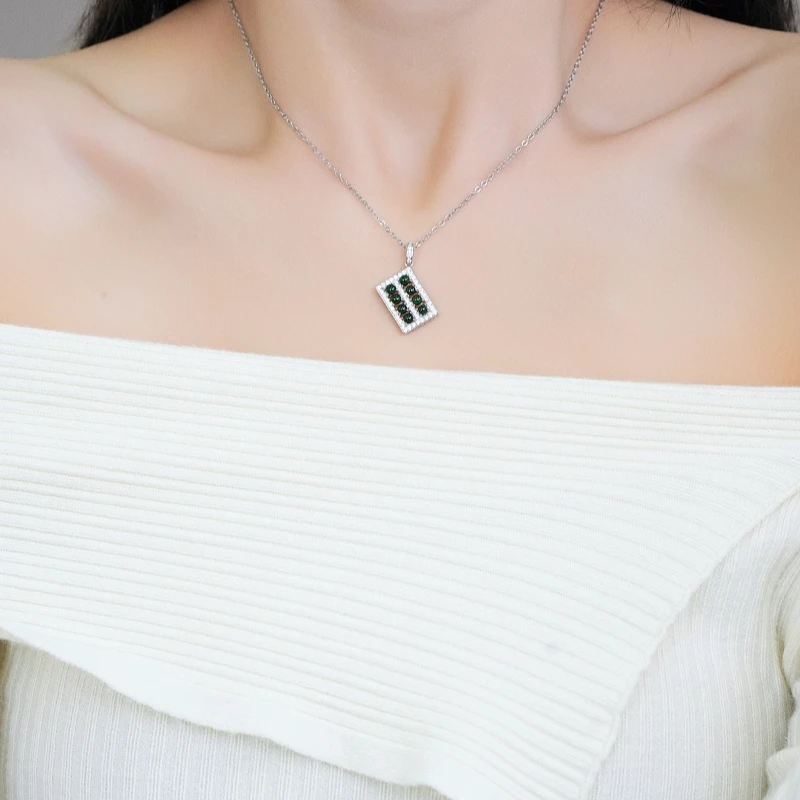 铜合金项链 国色芳华招财如意算盘项链女锁骨链配饰小众设计百搭