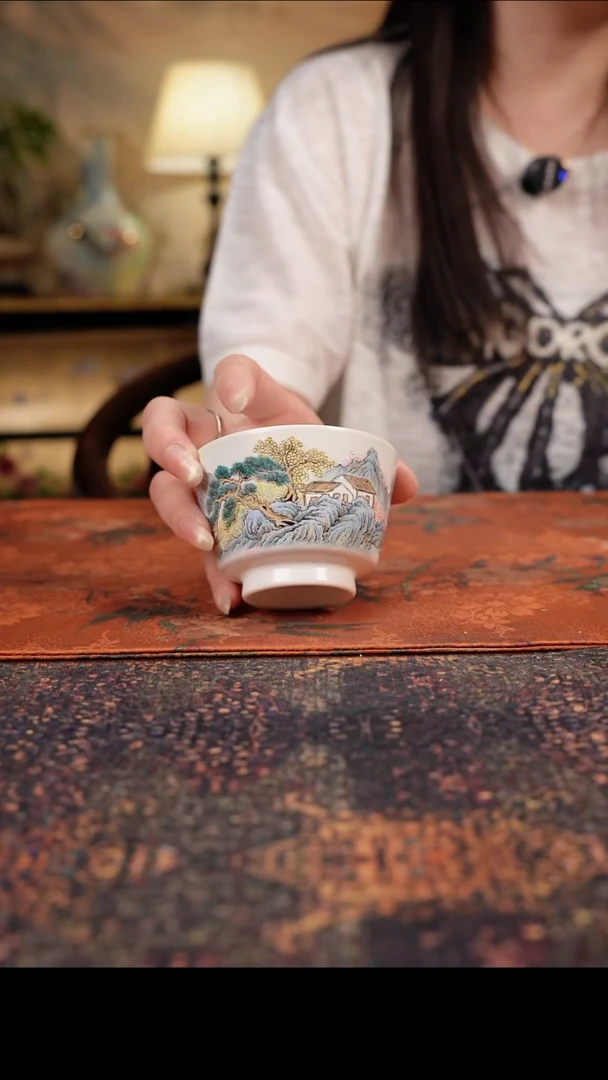 杯景德镇陶瓷杯碗柴烧多人