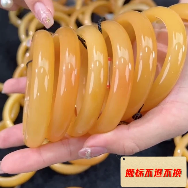 【春日珠宝】玉美人菲菲/缅黄手镯^多样性发一