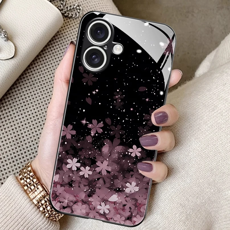 满天星花朵适用苹果16promax手机壳全包防摔苹果15高级感时尚女