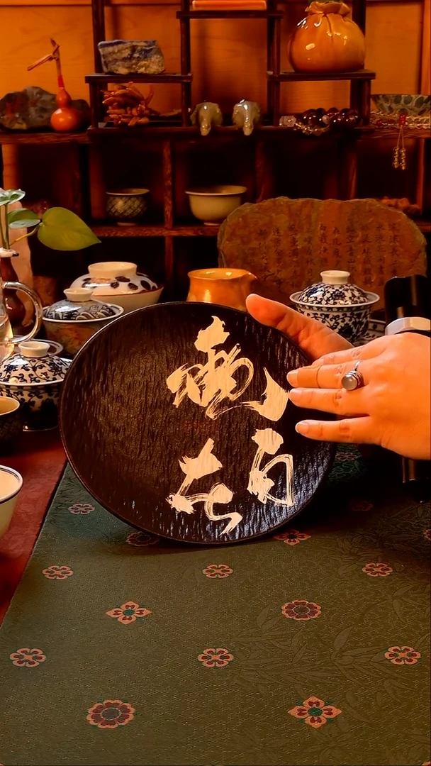 【手工手绘观自在壶承】