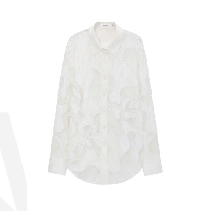 AVVENN 蕾丝镂空衬衫 AL10902556