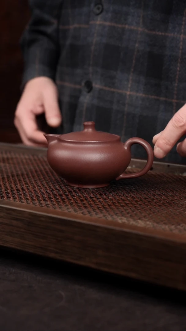 【闪购商品】紫砂茶壶底槽清光素公道  混发贴竹