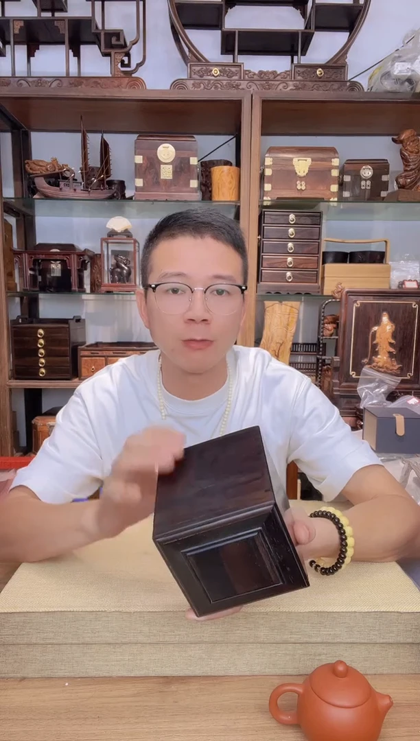 乌木类书架449大叶紫檀茶壶机关盒  库存
