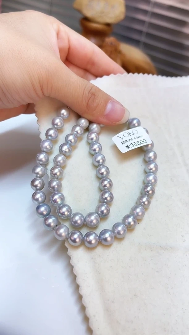 银S925镶嵌颈饰海水珍珠8-8.5mm