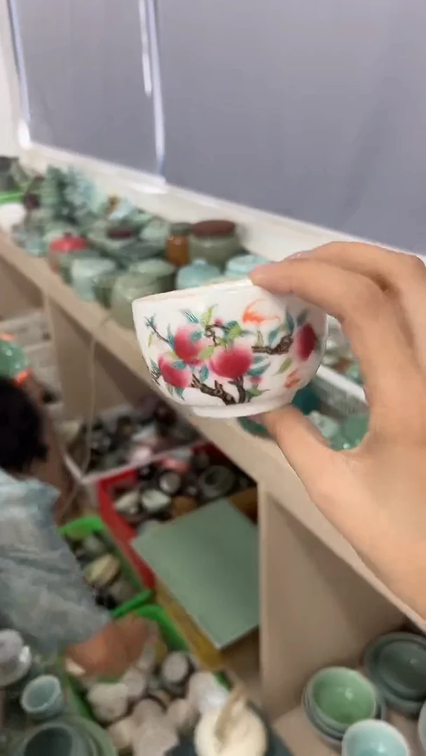 龙泉云间青瓷小米茶器
