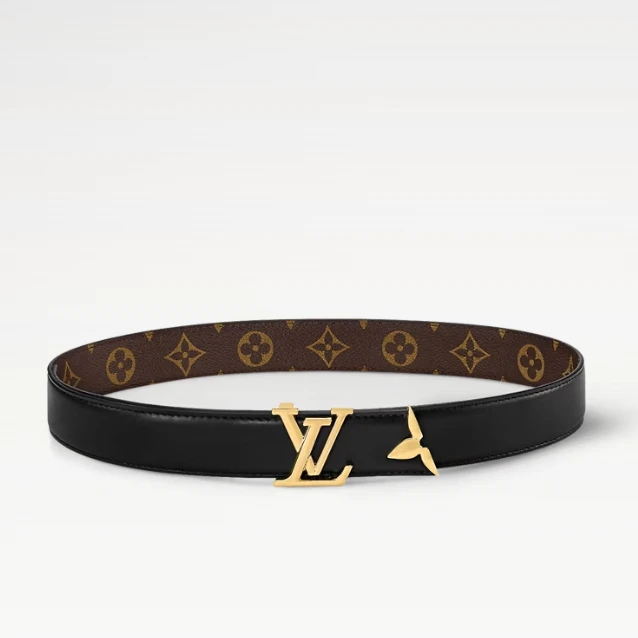 未使用 LouisVuitton/路易威登 【念念】花卉装饰 双面腰带