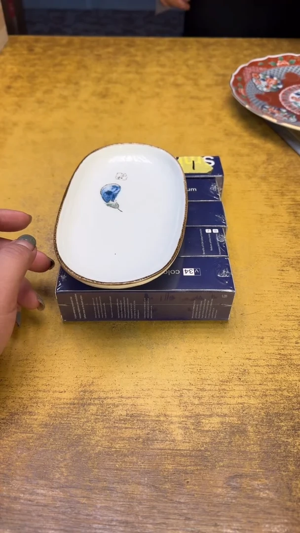 子*鱼瓷器瓷瑕疵老破破1五件