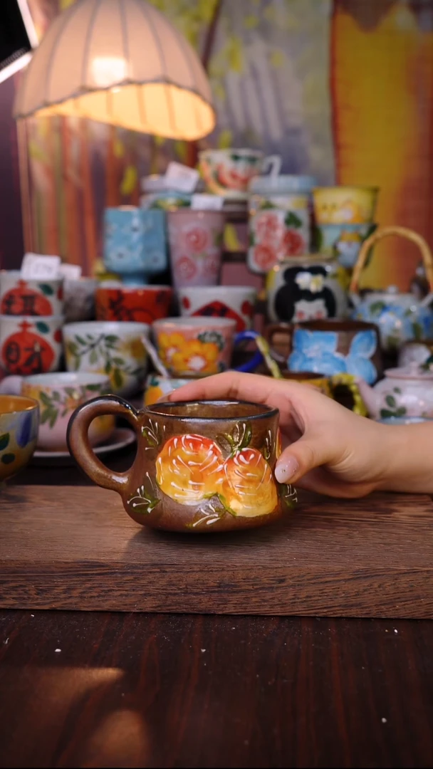 杯子泥垚手作 景德镇手工手绘陶瓷器物
