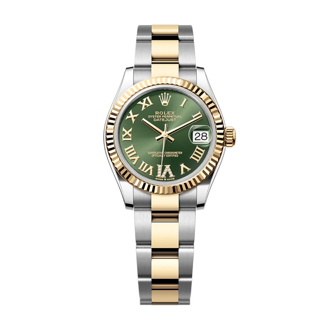 99新 Rolex/劳力士 日志女表-278273-A1416-绿罗马22年全套-31mm