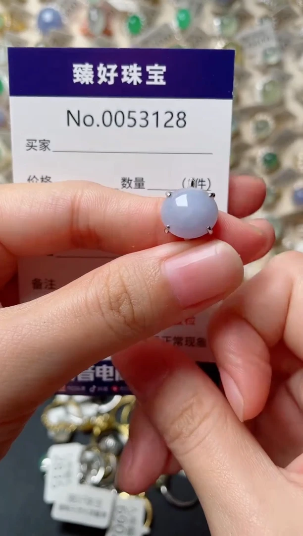 翡翠戒指银S925镶嵌.