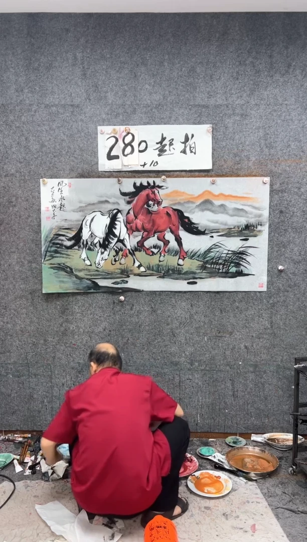 纸本国画定制同款 风生水起   线下画
