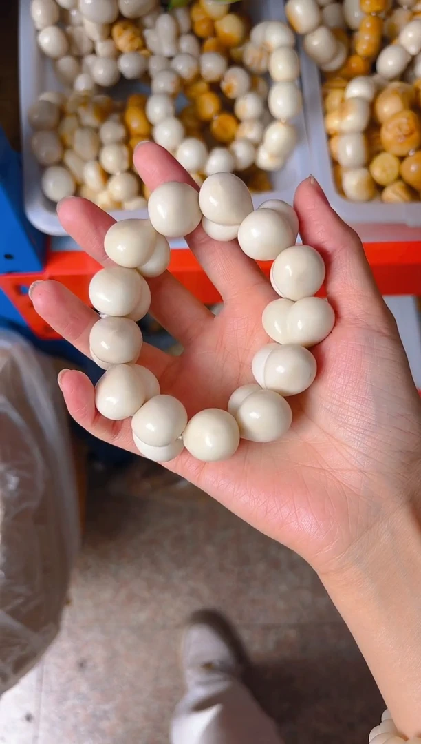 吊坠菩提根/象牙果朱*糊大卡白色爱心单圈