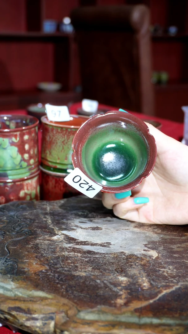 摆件精品窑变钧瓷茶器
