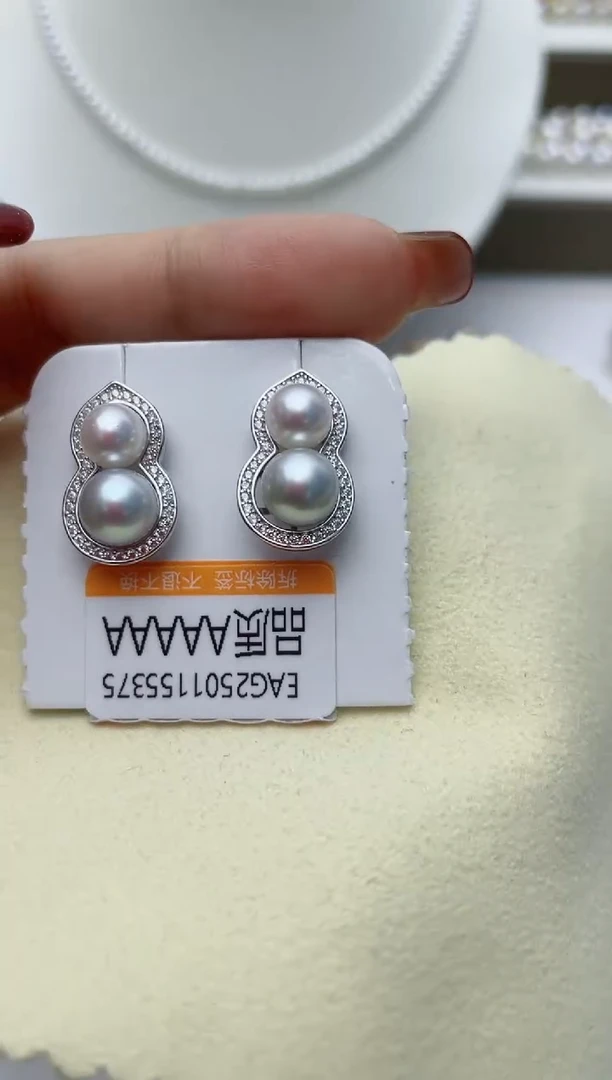 【闪购商品】海水珍珠耳饰银S925镶嵌W87