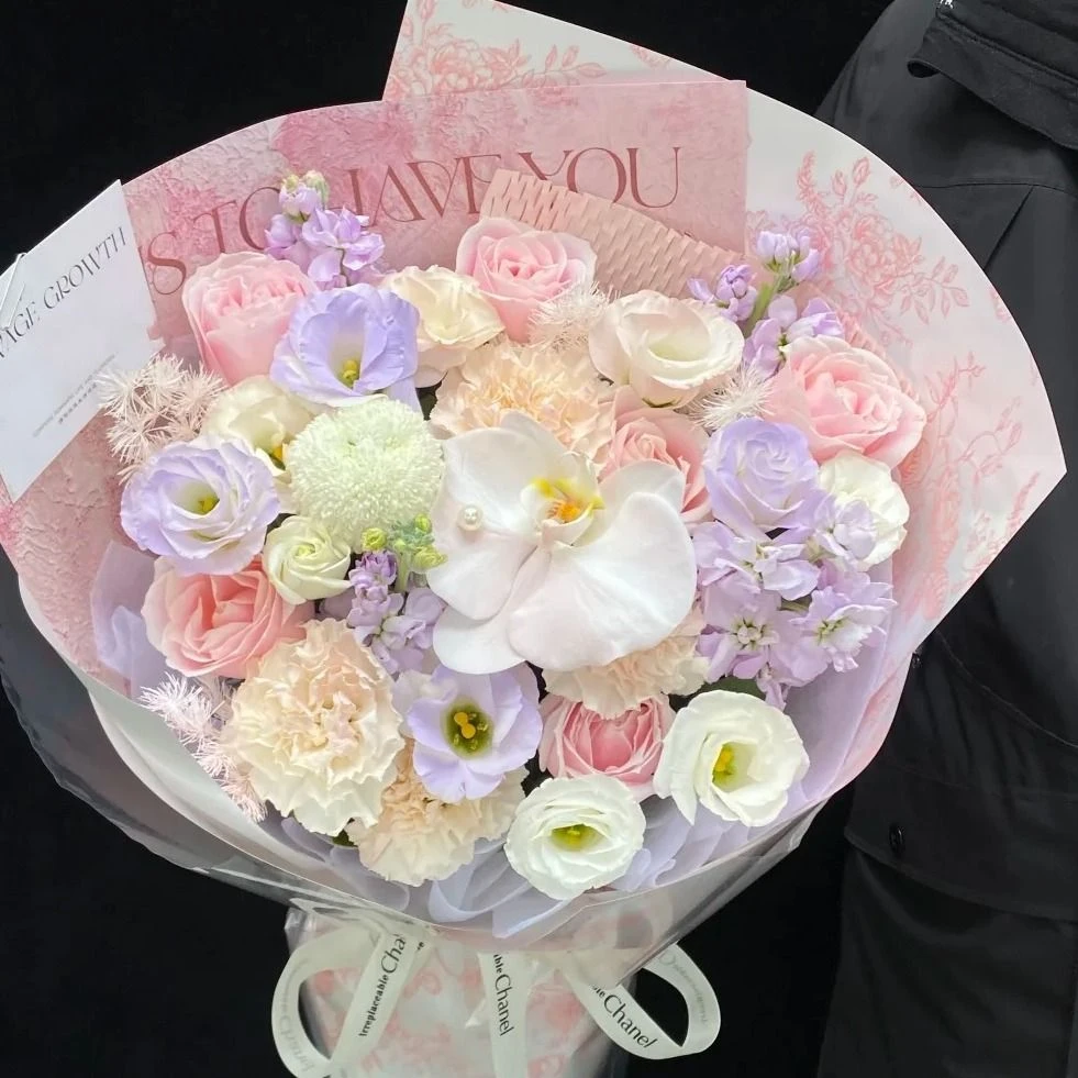 【心动永恒】粉玫瑰混搭蝴蝶兰鲜花花束送闺蜜爱人长辈生日鲜花节日礼物花店配送上门