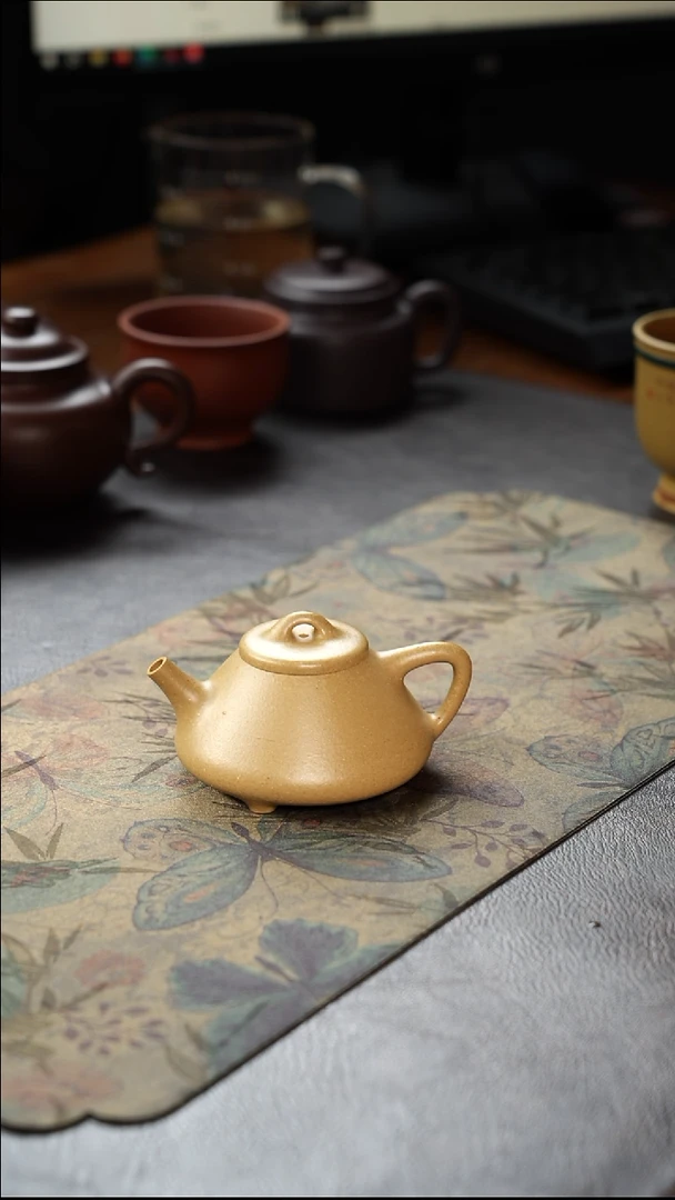 茶壶紫砂小子冶梨皮绿120cc