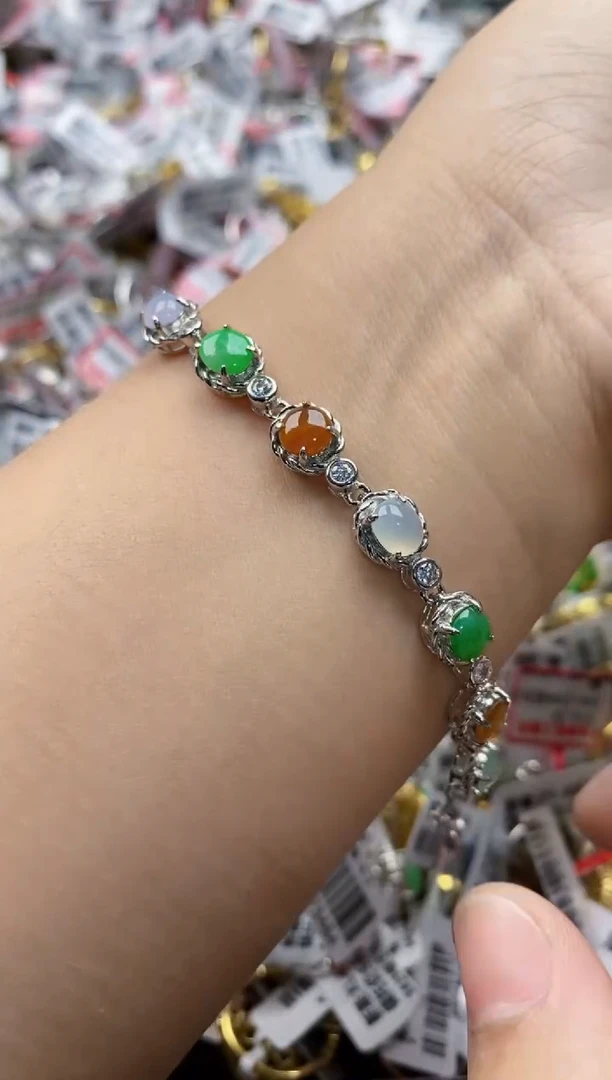 翡翠戒指银S925镶嵌444444    6