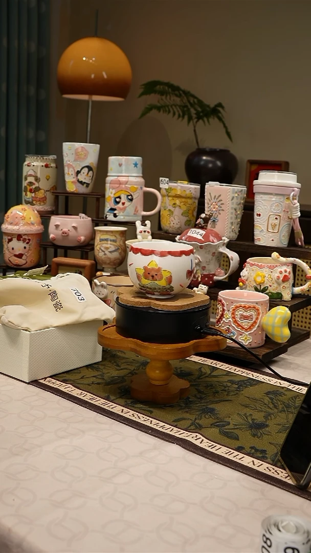 瓷【不带盒子】703高温釉下彩