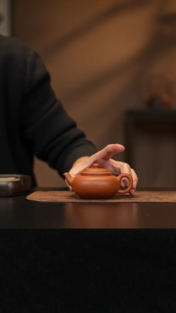 【闪购商品】紫砂茶壶允禾斋wzht 野山红泥 扁樱