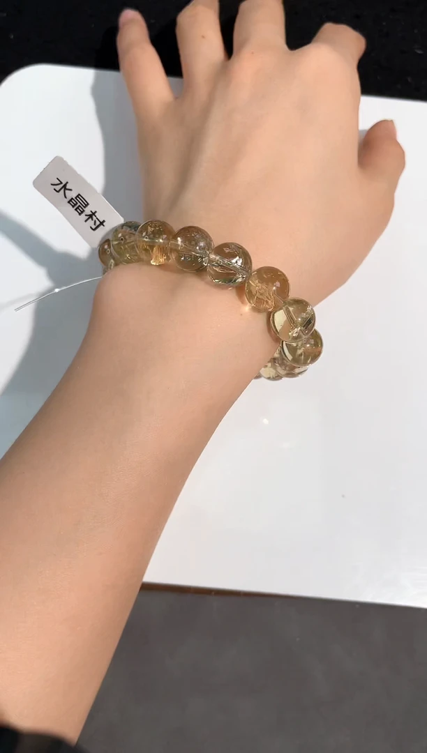 【闪购商品】水晶手链未镶嵌112号利姆利亚爆闪黄阿赛11mm