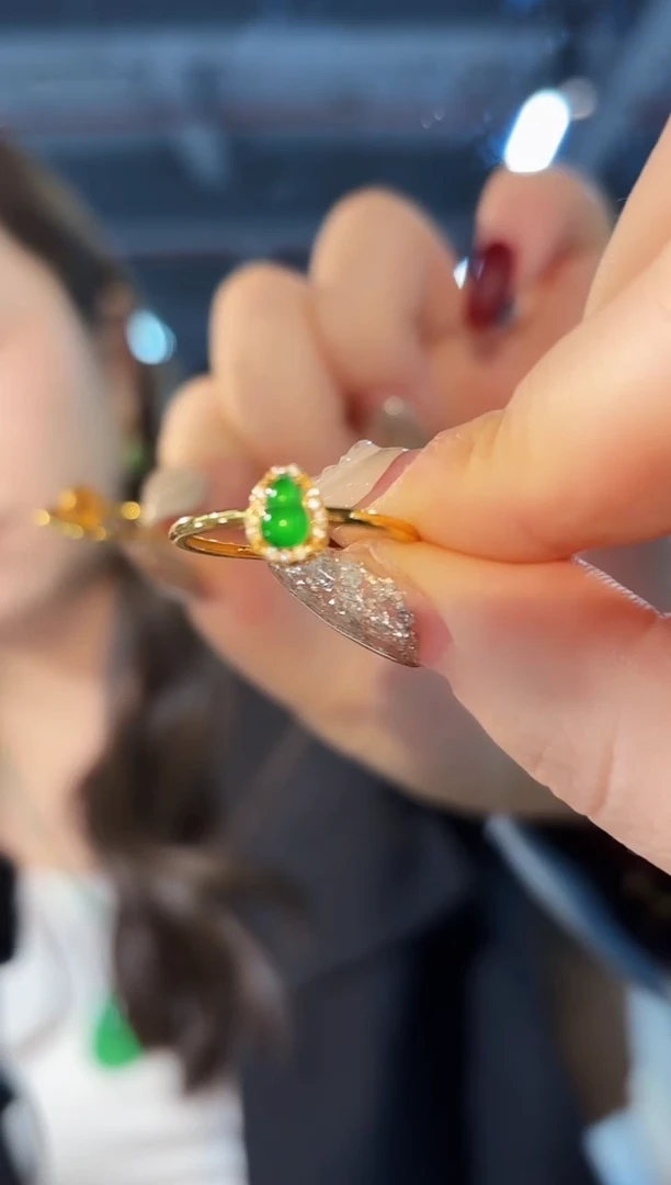 【闪购商品】翡翠戒指未镶嵌 葫芦 翡翠/支持复检/一件