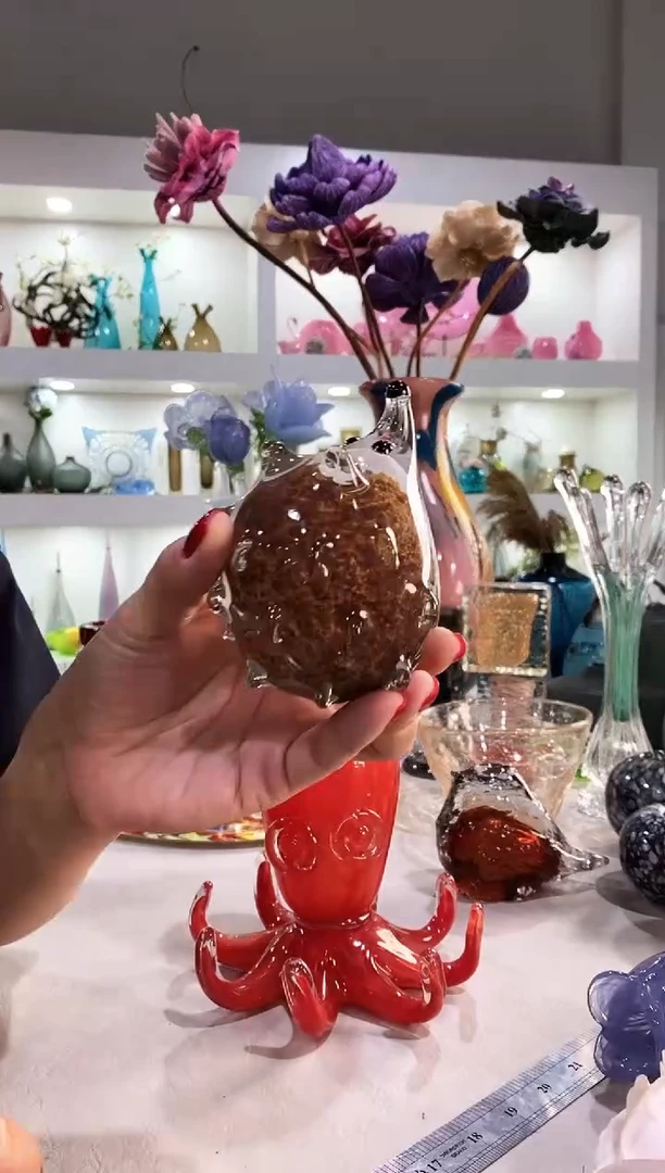 慕忆家手作琉璃花瓶瑕