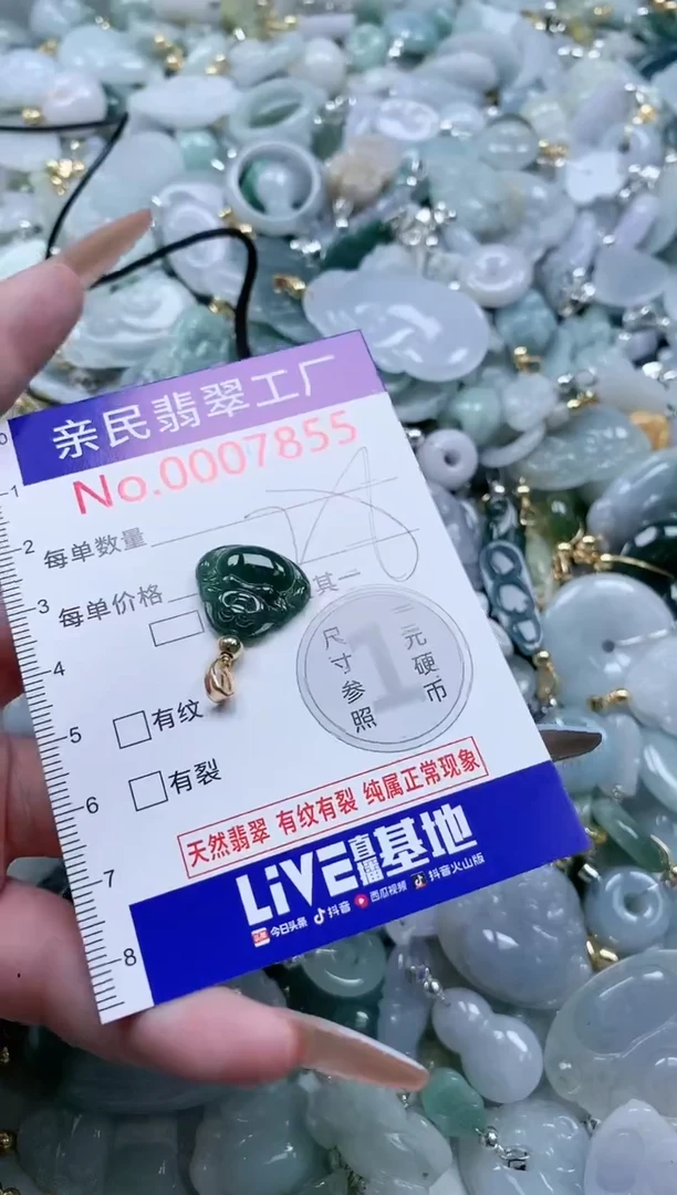 翡翠未镶嵌吊坠(不含链)7855