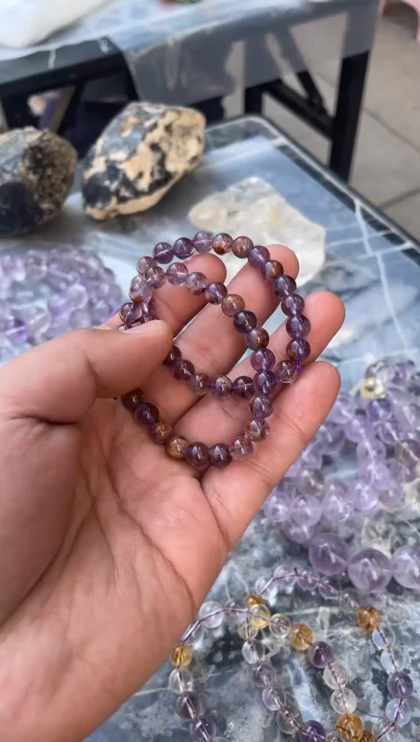 【闪购商品】紫晶手串未镶嵌天然紫黄晶拍6单99发2