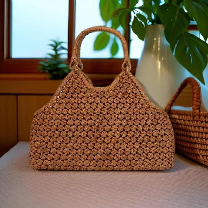 葡萄曜「福建非遗手工藤编包」复古沙滩编织包手提非物质文化遗产