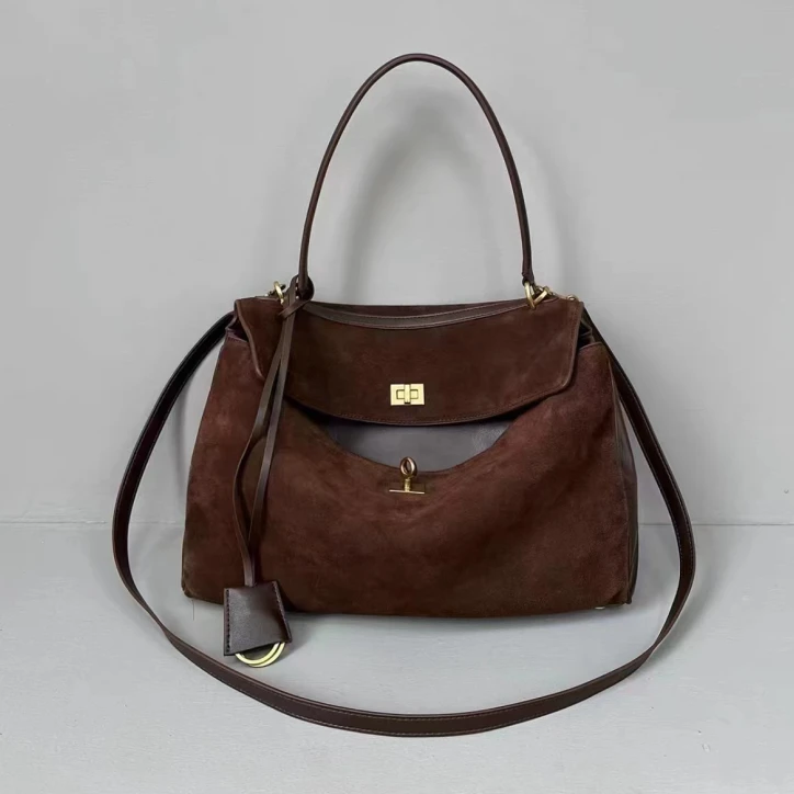 【C&R】时尚单肩斜挎托特包XKY-3214-咖啡/29x10x20cm