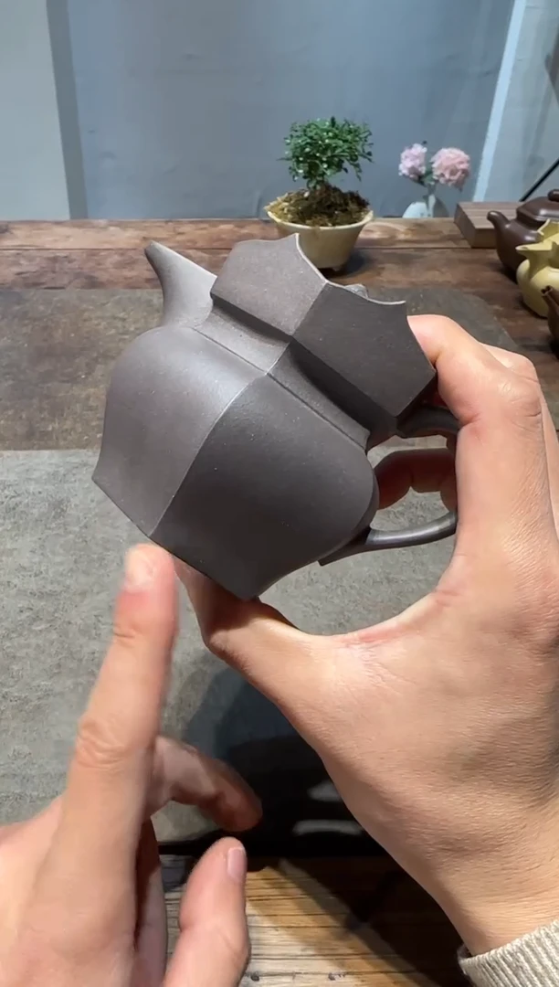 茶壶紫砂笔**森天青僧帽 中