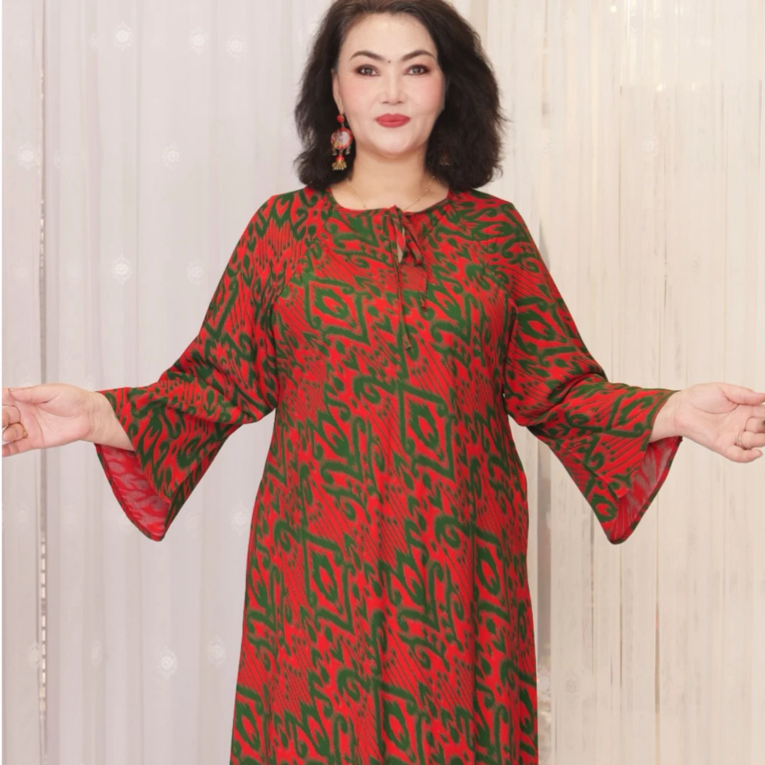 【皇后1】isilhanish ｜2025最新款艾特莱斯绵绸宽松连衣裙8063