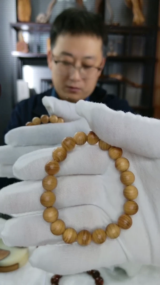 柏木（崖柏）手串/手链太行陈化崖柏鸡黄油1.0单圈崖柏手串