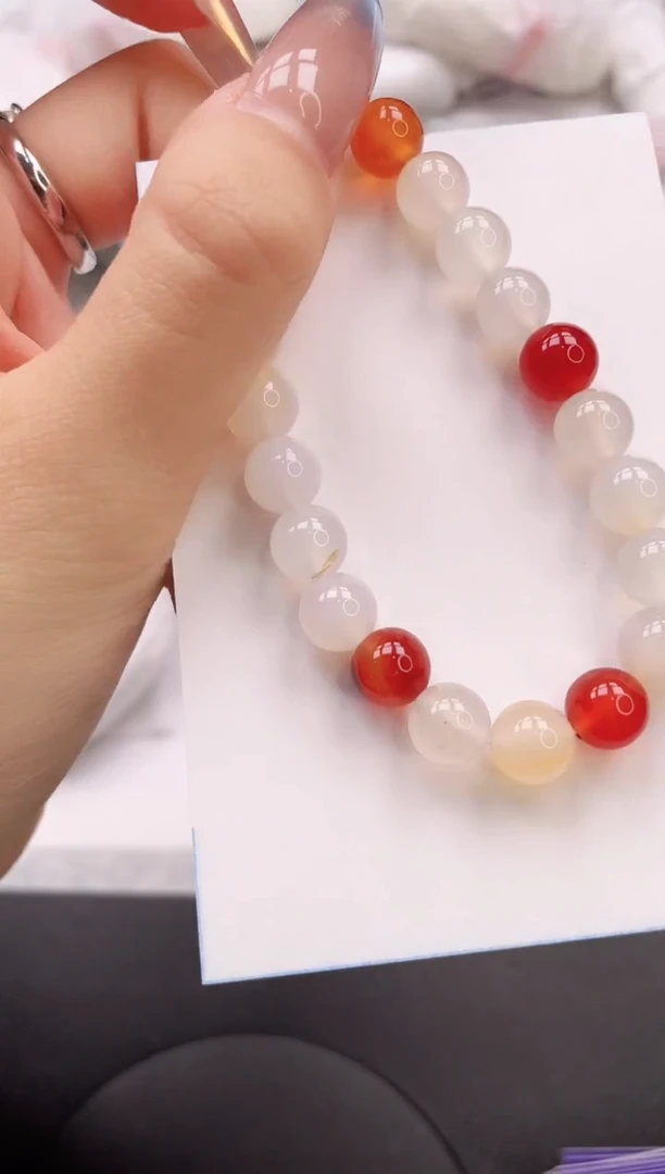 【闪购商品】石英质玉手镯未镶嵌多色八宝手串随机