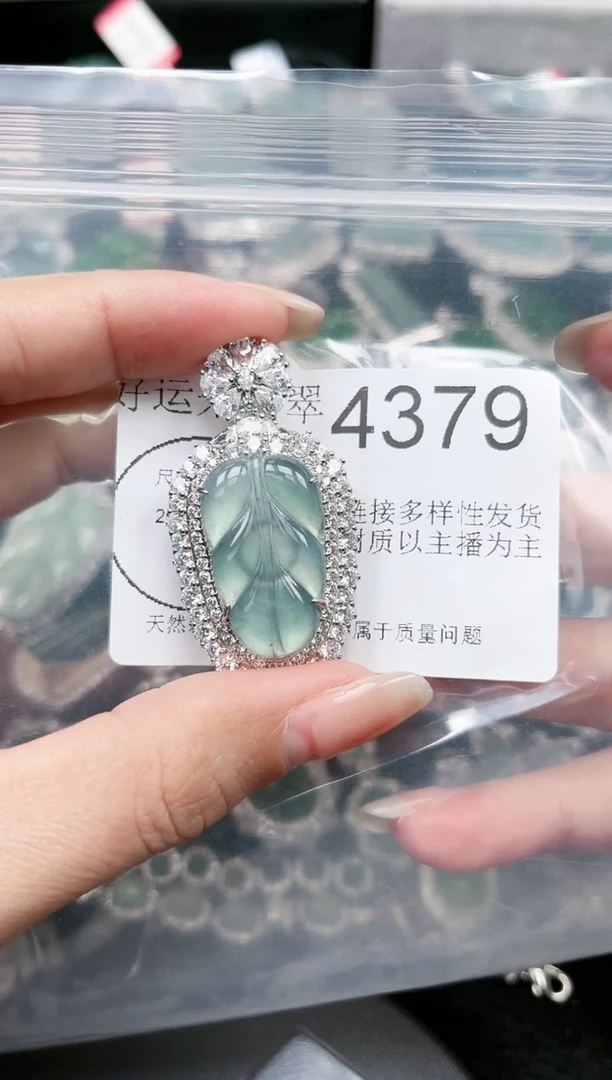 【闪购商品】翡翠颈饰未镶嵌4379赠皮绳