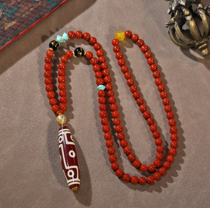 加倍金福令九大愿望九眼民族风百搭原创设计款DIY项链X30493-6