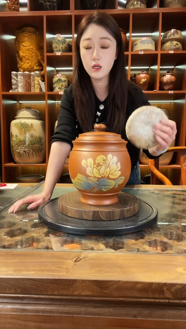 罐云南建水紫陶茶罐@23