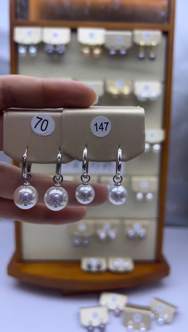 未镶嵌耳饰淡水珍珠70+147