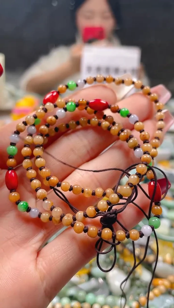 【闪购商品】翡翠颈饰未镶嵌3-4MM/Q/翡翠A货一图一物